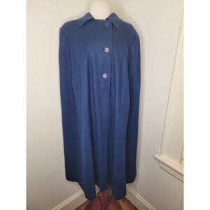 VTG Pendleton 100% Wool Cape Womens M Button Up Jacket Winter Coat ACADEMIA chic
